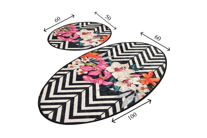 Niyanna Badematte 2-pk - Flerfarget - Tekstiler & tepper - Baderomstekstiler