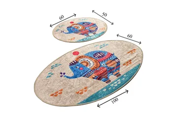 Niyanna Badematte 2-pk - Flerfarget - Tekstiler & tepper - Baderomstekstiler