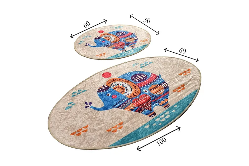 Niyanna Badematte 2-pk - Flerfarget - Tekstiler & tepper - Baderomstekstiler