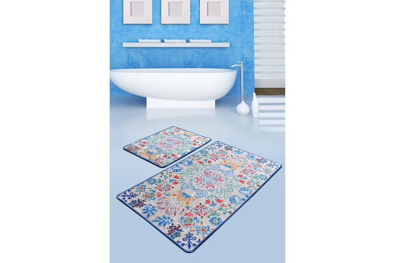 Niyanna Badematte 2-pk - Flerfarget - Tekstiler & tepper - Baderomstekstiler