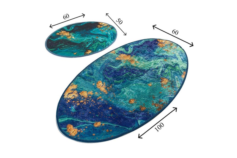 Niyanna Badematte 2-pk - Flerfarget - Tekstiler & tepper - Baderomstekstiler