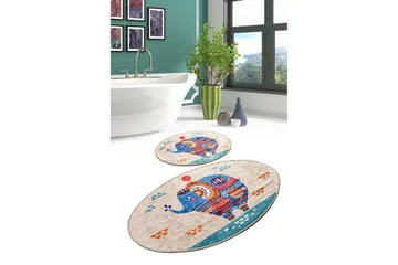 Niyanna Badematte 2-pk - Flerfarget - Tekstiler & tepper - Baderomstekstiler