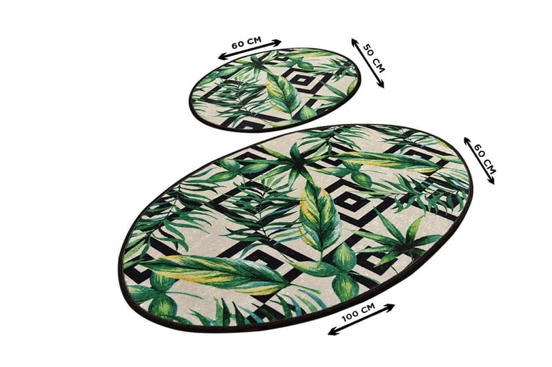 Niyanna Badematte 2-pk - Flerfarget - Tekstiler & tepper - Baderomstekstiler