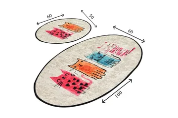 Niyanna Badematte 2-pk - Flerfarget - Tekstiler & tepper - Baderomstekstiler