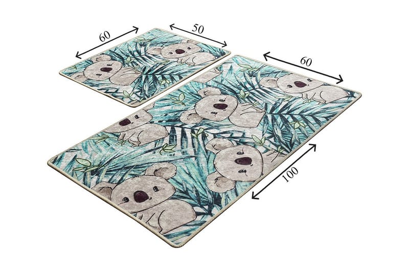 Niyanna Badematte 2-pk - Flerfarget - Tekstiler & tepper - Baderomstekstiler