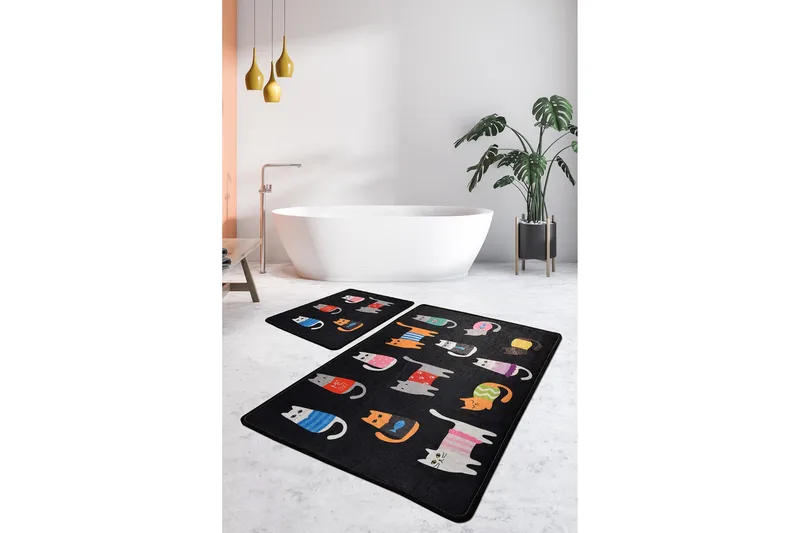 Niyanna Badematte 2-pk - Flerfarget - Tekstiler & tepper - Baderomstekstiler