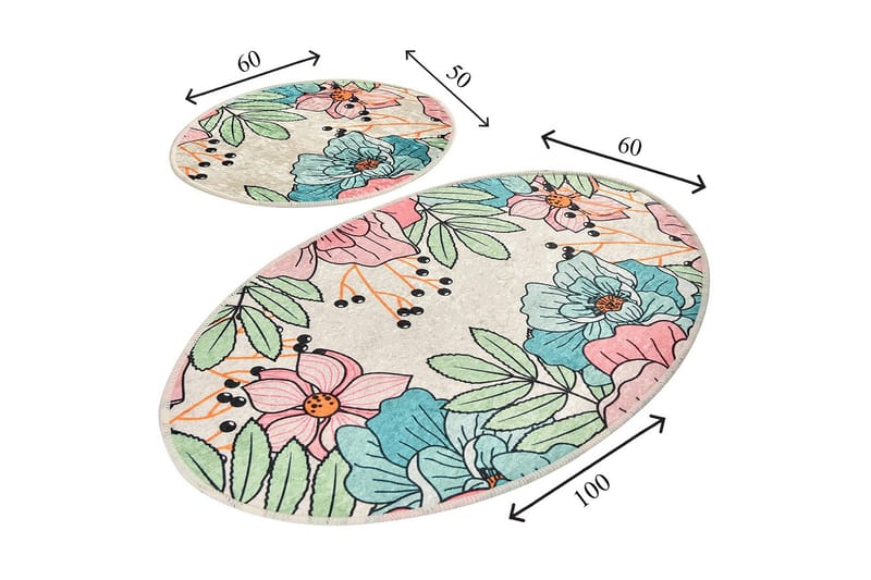 Niyanna Badematte 2-pk - Flerfarget - Tekstiler & tepper - Baderomstekstiler