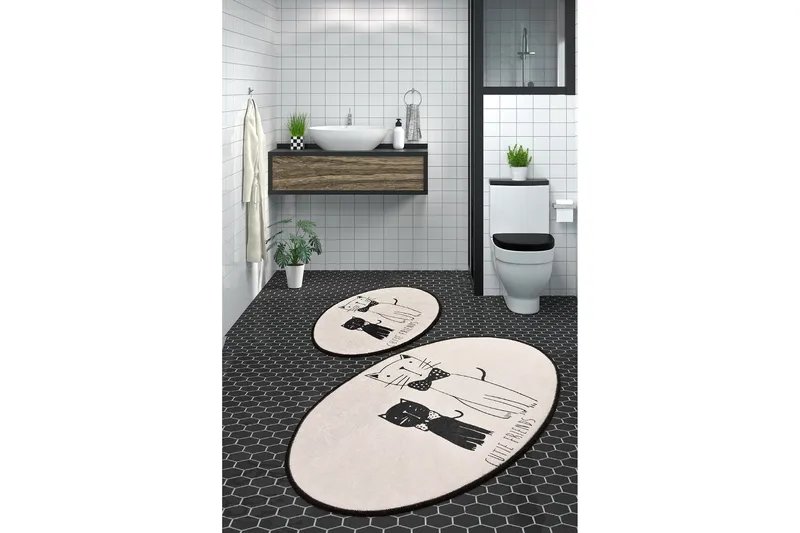 Niyanna Badematte 2-pk - Flerfarget - Tekstiler & tepper - Baderomstekstiler