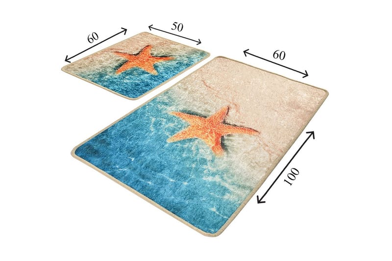 Niyanna Badematte 2-pk - Flerfarget - Tekstiler & tepper - Baderomstekstiler