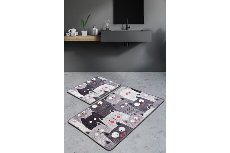 Niyanna Badematte 2-pk - Flerfarget - Tekstiler & tepper - Baderomstekstiler