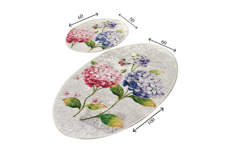Niyanna Badematte 2-pk - Flerfarget - Tekstiler & tepper - Baderomstekstiler