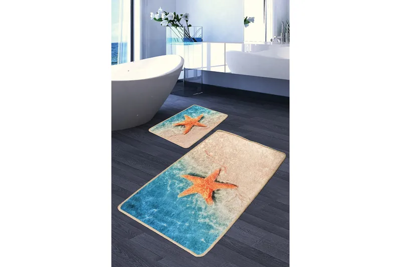 Niyanna Badematte 2-pk - Flerfarget - Tekstiler & tepper - Baderomstekstiler