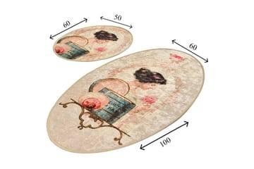 Niyanna Badematte 2-pk - Flerfarget - Tekstiler & tepper - Baderomstekstiler