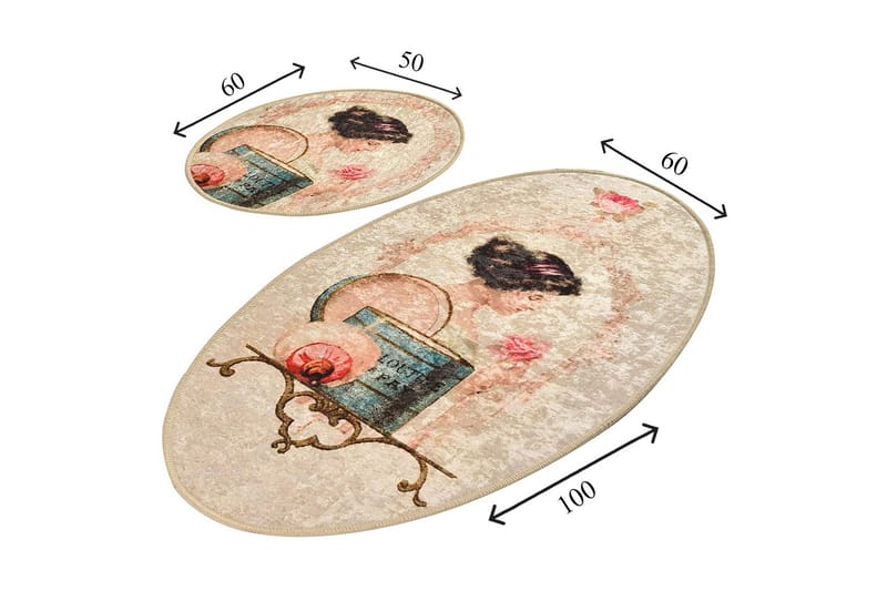 Niyanna Badematte 2-pk - Flerfarget - Tekstiler & tepper - Baderomstekstiler
