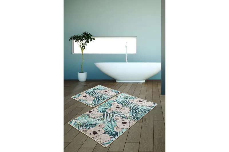 Niyanna Badematte 2-pk - Flerfarget - Tekstiler & tepper - Baderomstekstiler