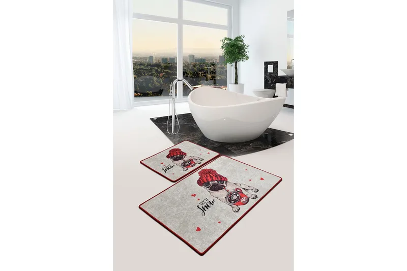 Niyanna Badematte 2-pk - Flerfarget - Tekstiler & tepper - Baderomstekstiler