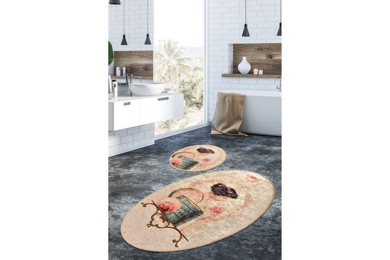 Niyanna Badematte 2-pk - Flerfarget - Tekstiler & tepper - Baderomstekstiler