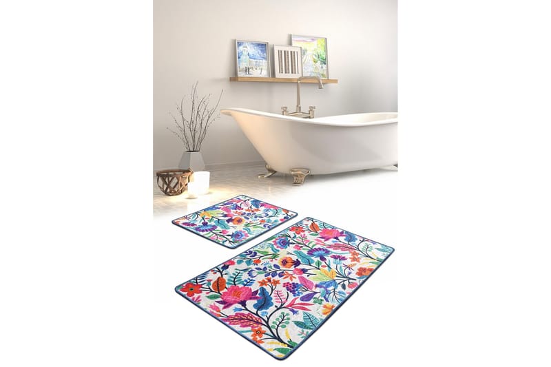 Niyanna Badematte 2-pk - Flerfarget - Tekstiler & tepper - Baderomstekstiler