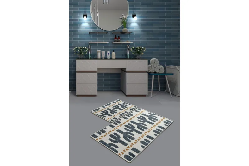 Niyanna Badematte 2-pk - Flerfarget - Tekstiler & tepper - Baderomstekstiler