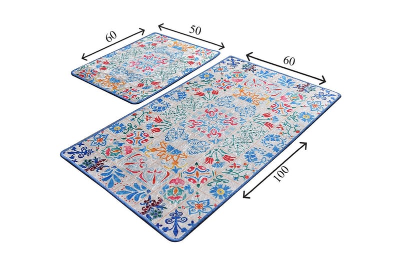 Niyanna Badematte 2-pk - Flerfarget - Tekstiler & tepper - Baderomstekstiler