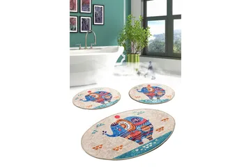 Niyanna Badematte 3-pk - Flerfarget - Tekstiler & tepper - Baderomstekstiler