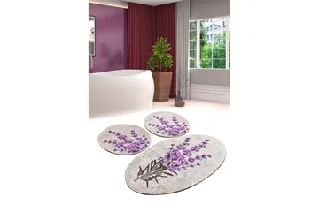 Niyanna Badematte 3-pk - Flerfarget - Tekstiler & tepper - Baderomstekstiler