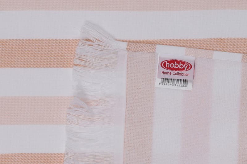 Strandhåndkle Rhuddlan 2-pk - Lakserose/Hvit - Baderomstekstiler - Håndklær og badehåndkle