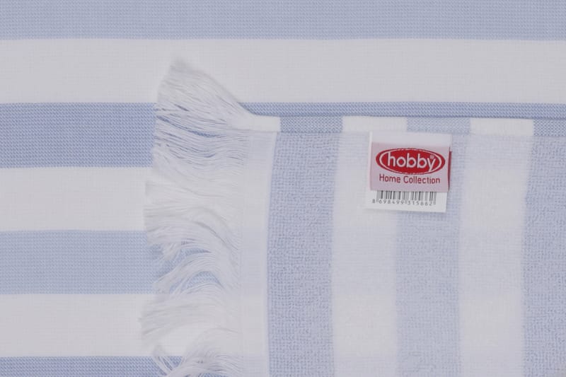 Strandhåndkle Rhuddlan 2-pk - Blå/Hvit - Baderomstekstiler - Håndklær og badehåndkle
