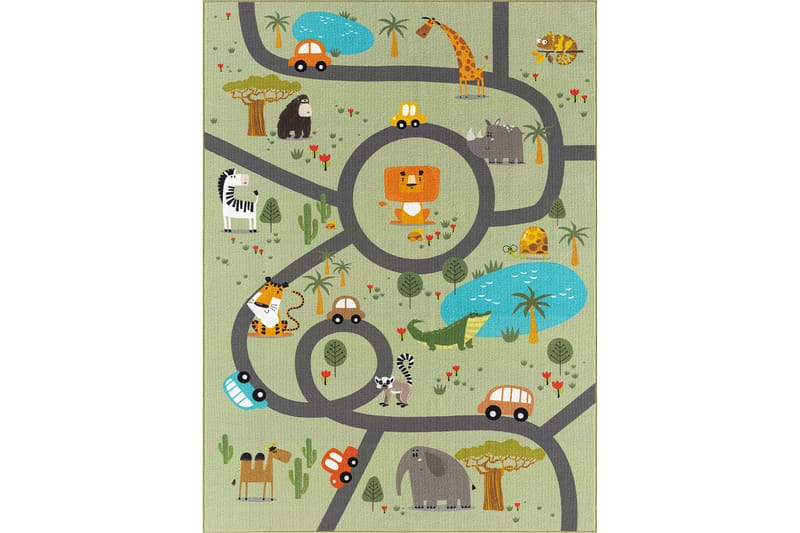 Play Barnematte 140x200 cm - Grønn - Tekstiler & tepper - Barnetekstiler - Teppe barnerom
