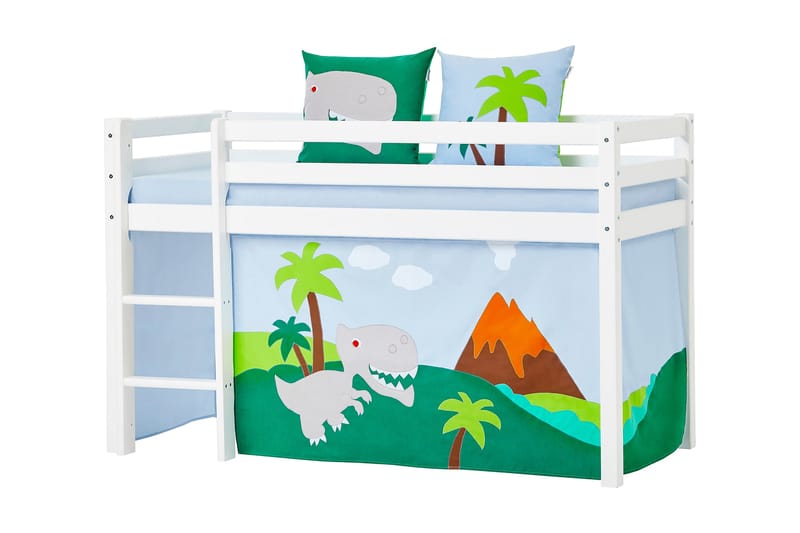 Gardin til Loftseng 90x200 Dinosaur - Barnegardiner