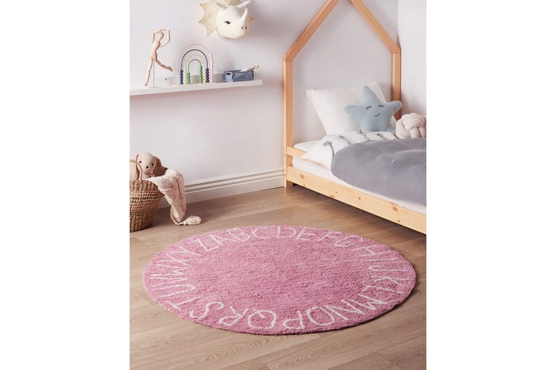 Barnematte Vurgun - Rosa, Hvit - Tekstiler & tepper - Barnetekstiler - Teppe barnerom