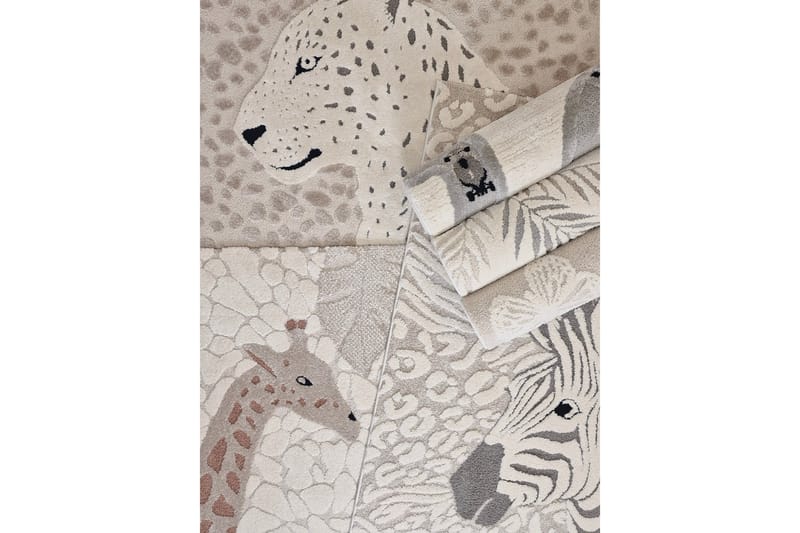 Genova Giraff Barneteppe 120x170 cm Rektangulær - Creme - Tekstiler & tepper - Barnetekstiler - Teppe barnerom