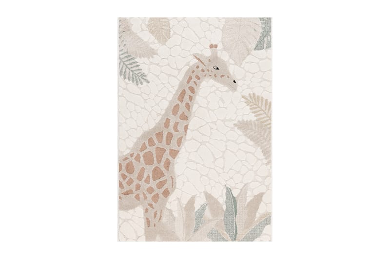 Genova Giraff Barneteppe 120x170 cm Rektangulær - Creme - Tekstiler & tepper - Barnetekstiler - Teppe barnerom