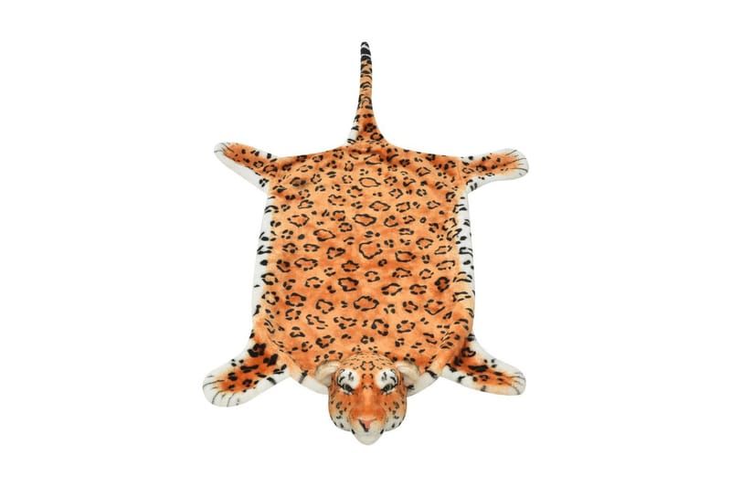 Leopardteppe plysj 139 cm brun - Brun - Teppe barnerom