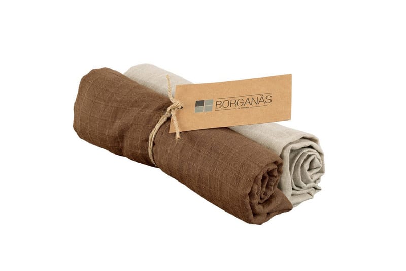 Muslinwrap 2-pakning - Sand/Tobakk (70 x 70 cm) - Tekstiler & tepper - Barnetekstiler - Babyteppe