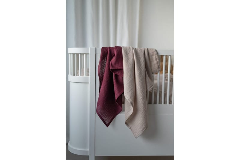 Muslinwrap 2-pakning - Sand/Plomme (70 x 70 cm) - Tekstiler & tepper - Barnetekstiler - Babyteppe
