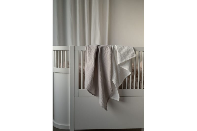 Muslinwrap 2-Pakk - Hvit/Grå (70 x 70 cm) - Tekstiler & tepper - Tepper & pledd