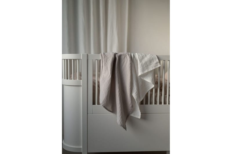 Muslinwrap 2-Pakk - Hvit/Grå (110 x 110 cm) - Tekstiler & tepper - Tepper & pledd
