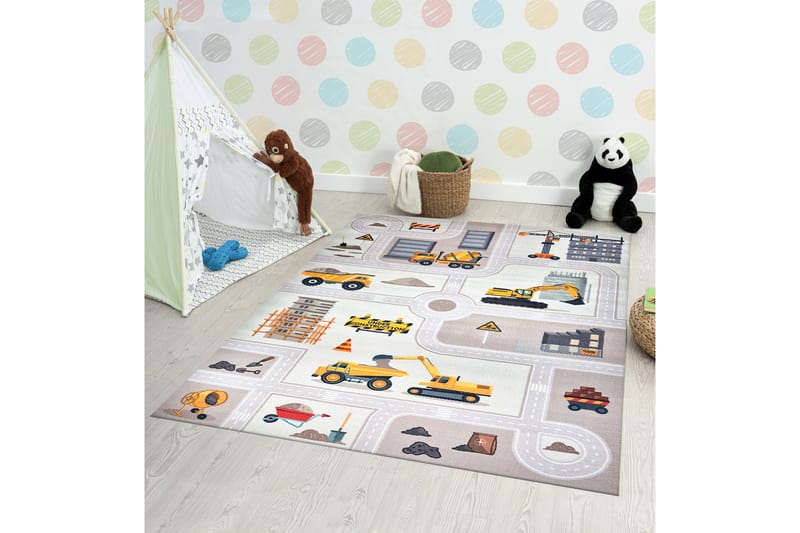 Rajender Barnteppe 120x160 cm Rektangulært - Lin - Tekstiler & tepper - Barnetekstiler - Teppe barnerom