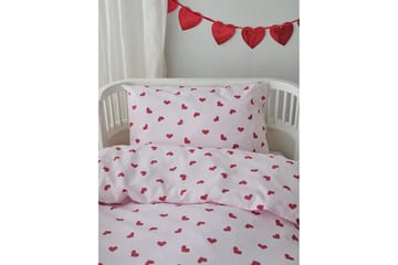 Dynetrekksett til Sprinkelseng 2-Delers Hjärttrud - Rosa - Tekstiler & tepper - Sengetøy - Dyne