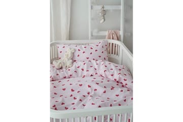 Dynetrekksett til Sprinkelseng 2-Delers Hjärttrud - Rosa - Tekstiler & tepper - Sengetøy - Dyne