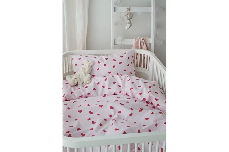 Dynetrekksett til Sprinkelseng 2-Delers Hjärttrud - Rosa - Tekstiler & tepper - Sengetøy - Dyne