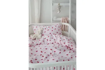 Dynetrekksett til Sprinkelseng 2-Delers Hjärttrud - Rosa - Tekstiler & tepper - Sengetøy - Sengesett - Dynetrekksett enkeltseng