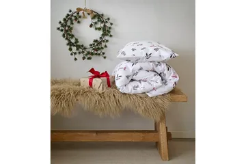 Dynetrekksett til Sprinkelseng 2-Delers Julkvisten Rød - Rød - Tekstiler & tepper - Sengetøy - Sengesett - Dynetrekksett enkeltseng