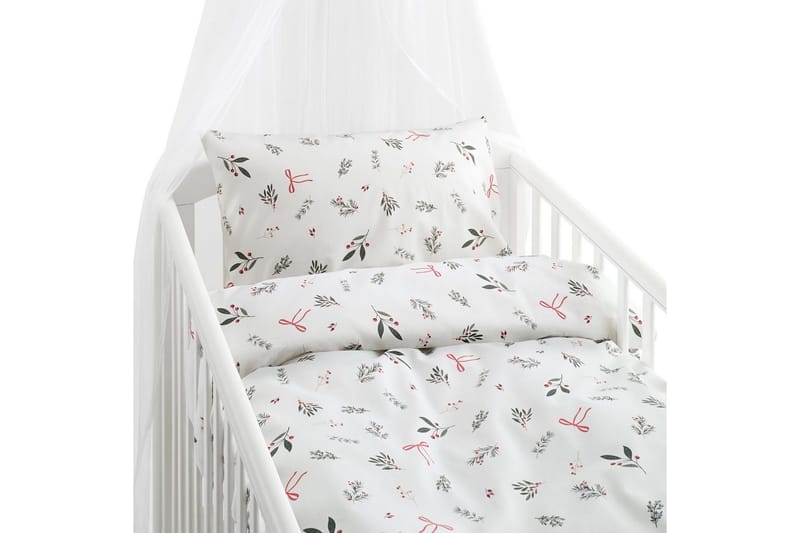 Dynetrekksett til Sprinkelseng 2-Delers Julkvisten Rød, Rød