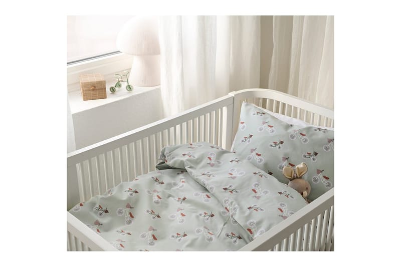 Dynetrekksett til Sprinkelseng 2-Delers Plingeling Grønn - Grønn - Tekstiler & tepper - Barnetekstiler - Sengetøy barn - Sengesett barn