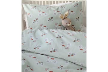 Dynetrekksett til Sprinkelseng 2-Delers Plingeling Grønn - Grønn - Tekstiler & tepper - Barnetekstiler - Sengetøy barn - Sengesett barn