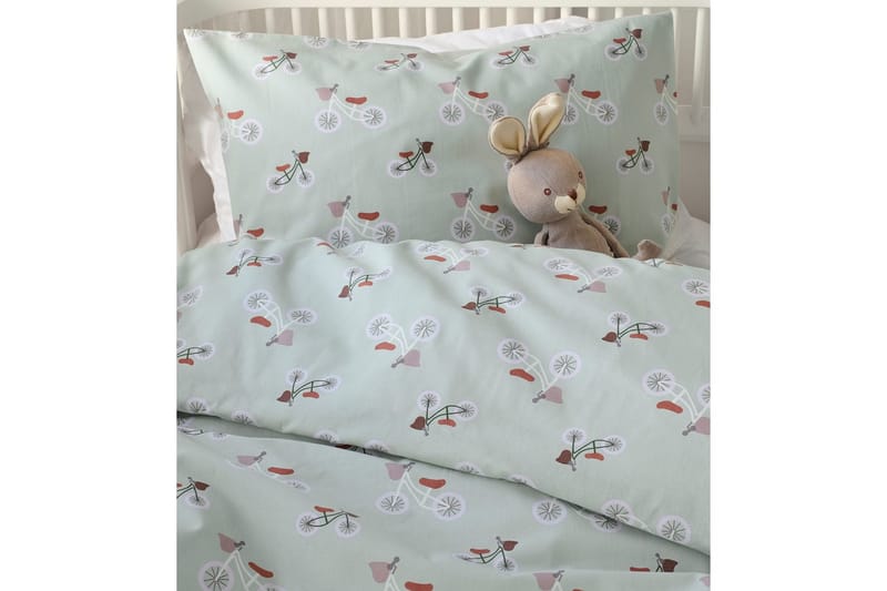 Dynetrekksett til Sprinkelseng 2-Delers Plingeling Grønn - Grønn - Tekstiler & tepper - Barnetekstiler - Sengetøy barn - Sengesett barn