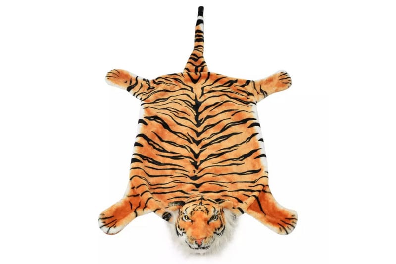 Tigerteppe plysj 144 cm brun - Brun - Teppe barnerom