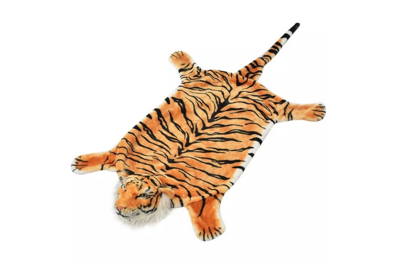 Tigerteppe plysj 144 cm brun - Brun - Teppe barnerom